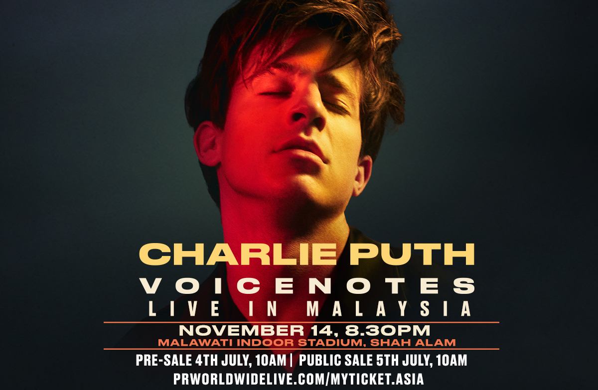 Charlie Puth Voicenotes Tour Live In Malaysia. Tickets priced from