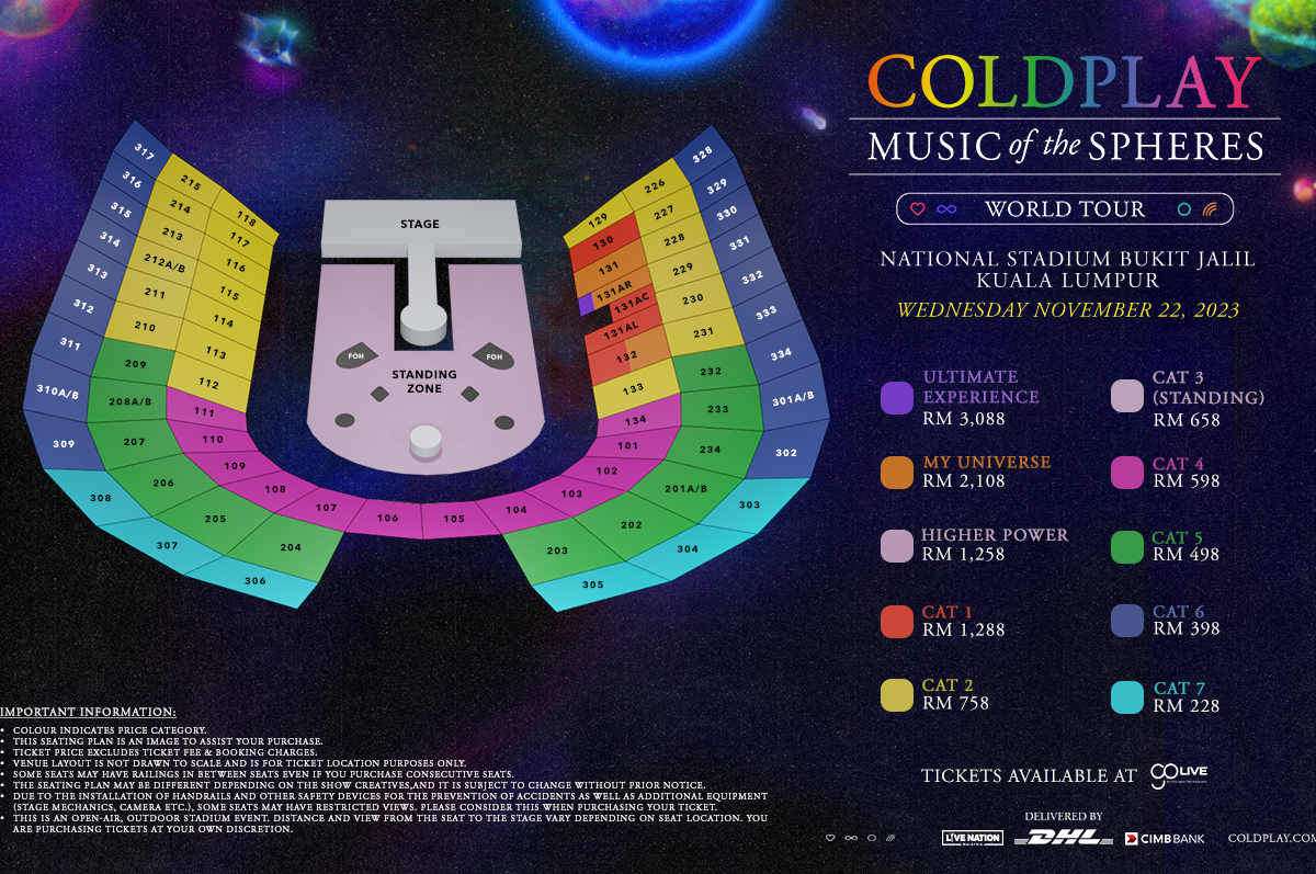 COLDPLAY : MUSIC OF THE SPHERES WORLD TOUR – delivered by DHL